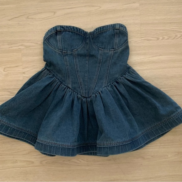 Denim strapless top nwot - Picture 5 of 5